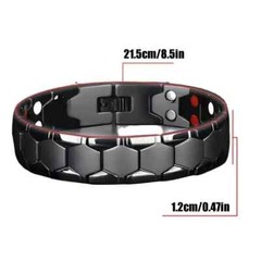 Men magnetic titanium steel cufflink bracelet,4-in-1 energy hand band Arthritis