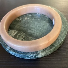 Excellent Untreated Natural Jade Bangle 60 Mm Like Bubble Tea