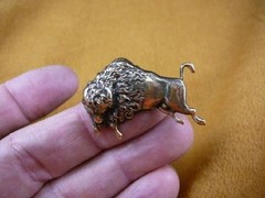 (b-buff-1) wild Buffalo bison I love buffaloes roam ranch pin pendant brooch