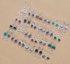 Assorted Multi Gemstone Handmade Earrings For Women Jewelry Wholesale Lot 001