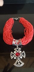 Bold Unique Jewelry Necklace Earrings Pendant Set
