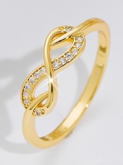 Infinity CZ Ring Forever Endless Love Eight Shape Band Ring Women Jewelry Gift