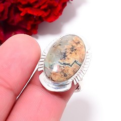 Aqua Chrysoprase – Australia Gemstone 925 Sterling Silver Ring S.7 R98132