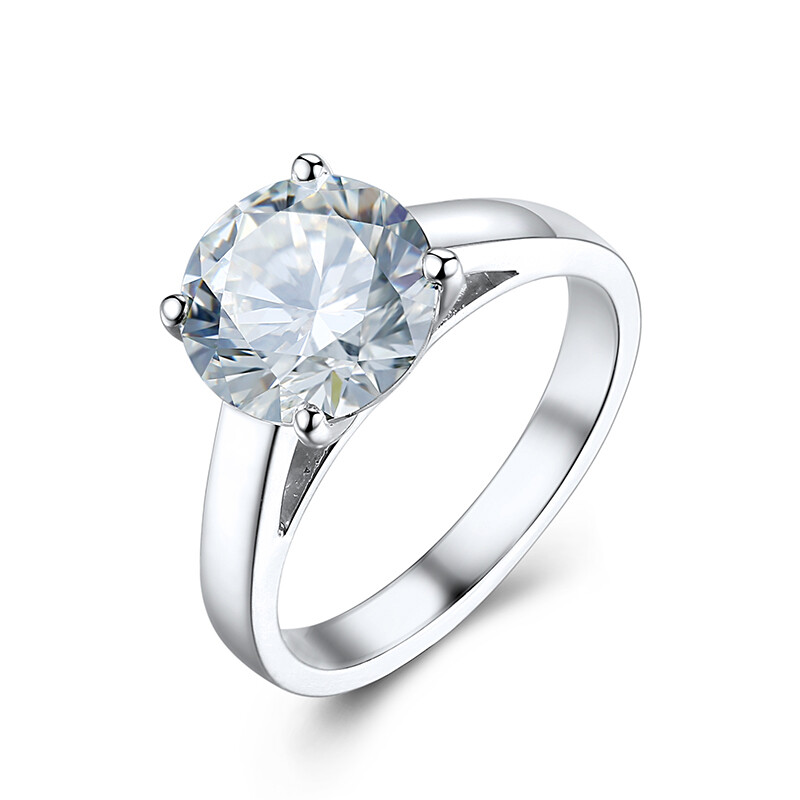 Cubic Zirconia 8.5mm 2.3ct Luxurious Generous Vintage Fine Ring Sterling Silver