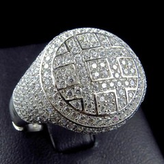 Wedding Band Ring Invisible Setting Smooth Surface Mens Business Wear Jewelry