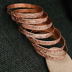 Pure Copper Bangles Set Of 7 Bangles Statement Bangles For Women Jewelry NABAA-5