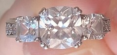 Sterling Silver Cubic Zirconia Ring Band Size 7 Signed CN YGI 925