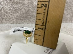 Cubic Zirconia Sterling Silver Emerald Earrings Womens Secure Lock Back