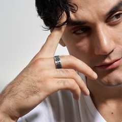 8Pcs Stainless Steel Vintage Rings for Men Greek Signet Thumb Silvery Golden …