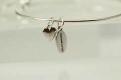 925 Sterling Silver Music Note Charm Bangle Bracelet 11.8 Grams (BR5219)
