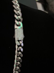 20” silver Cuban plated necklace w/iced out 5A cz Jesus pendant