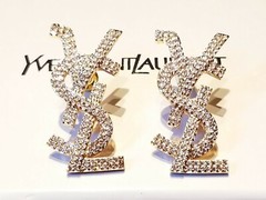 YVES SAINT LAURENT CRYSTAL EARRINGS – Box Included