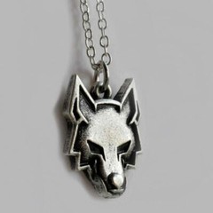 WOLF NECKLACE 18″ Chain Pewter Face Pendant Outdoor Mountain Wilderness NEW