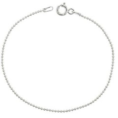 Sterling Silver Polished Bead, Ball Chain Necklace or Bracelet 1.2mm, 1.5mm, 2mm