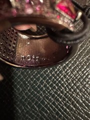 nOir Ring Black Hardware With Red And Pink Rhinestones NWT Size 7