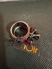 nOir Ring Black Hardware With Red And Pink Rhinestones NWT Size 7