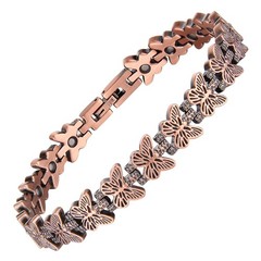 Pure Copper Bracelet Magnetic Therapy Jewelry No-Rust Scratch Resistant Bangle