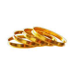 Golden Silver Blank Bangles for Gemstone Inlay All Size Available SET OF 10 Pcs