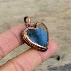 Labradorite Jewelry Copper Gift For Bridesmaid Electroformed Pendant 1.61″