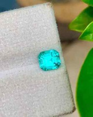 9 Ct Certified Natural Paraiba Tourmaline Neon Blue Asscher Cut Loose Gemstone