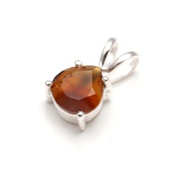 Natural Montana Agate Pear Pendant 925Sterling Silver Minimalist Jewelry For Her
