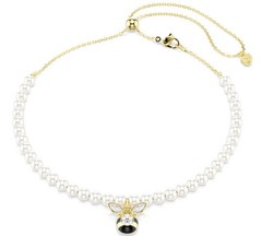 SWAROVSKI Idyllia choker Crystal pearl, Mixed cuts, Bee, White