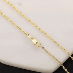 925 Sterling Silver Gold Chain Necklace 2MM Men Women 16-24 Inch Jewelry