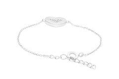Round Cut Simulated Diamond Heart Bracelet 14K White Gold Plated Sterling Silver