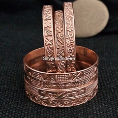 Pure Copper Bangles Set Of 7 Bangles Statement Bangles For Women Jewelry NABAA-5
