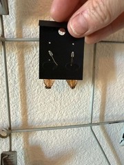 Amber colored bead shaped earrings