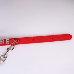 Modern Leather Buckled Choker Custom Letter WHORE CUM SLUT Collar Necklace X5