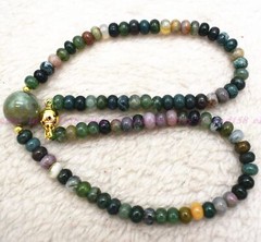 Natural 4x6mm Multicolor Indian Agate Rondelle Gems Beads Necklace 16-28″ AAA