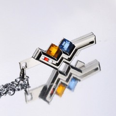 Final Fantasy FF VII Lightning Cosplay Alloy Necklace Keychain Keyring Pendant