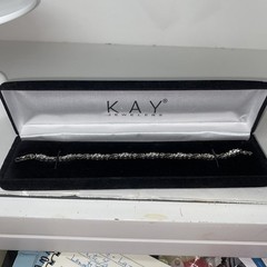Kay Infinity Bracelet Lab-Created White Sapphires Sterling Silver 7 1/2in