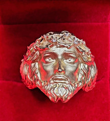 10K Yellow Gold Jesus Face Ring
