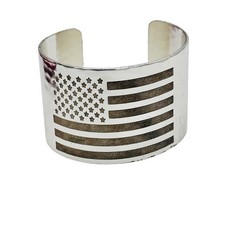 Rustic Cuff American Flag Wide Cuff Bracelet 171 of 1776 Limited Edition