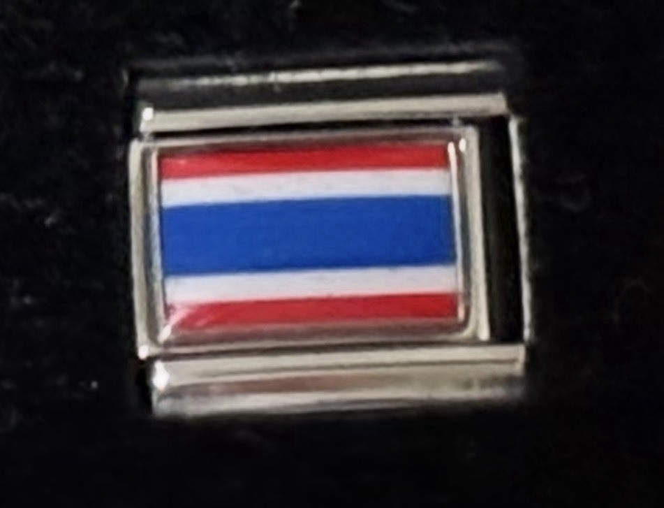 Thailand Flag Italian Charm Enamel Link 9MM K2017
