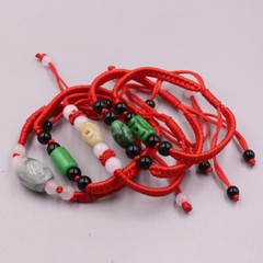 5pcs Real Grade A Natural Jade Women Gift Lucky Long Tube Beads Bracelet