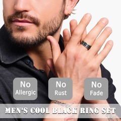 8Pcs Stainless Steel Vintage Rings for Men Greek Signet Thumb Silvery Golden …