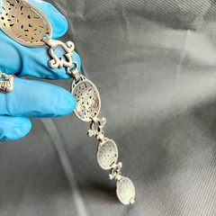 Retired Brighton Song Bird Filigree Bracelet Silver Oval Links Vintage Rare