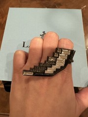 Lanvin Crystal Statement Eagle Oversized Cocktail Ring In Box With Tags Size 55