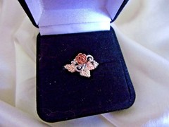 12K BLACK HILLS SOLID GOLD LEAFS Rose Ring Size 6, 9, 10, Only