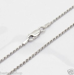 Tarnish-Free Diamond Cut Rope Chain Necklace Real 925 Sterling Silver ALL SIZES