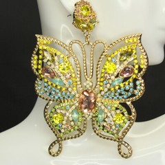 Extra-Large Size Butterfly Exaggerated Heavy Industry Light Luxury Earrings