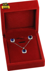 Red Color Necklace Pendant Chain Jewelry Gift Box Soft Touch Premium Velvet Mate