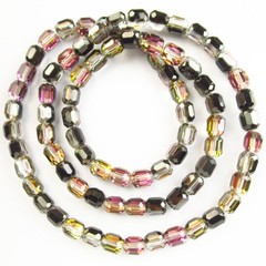 1Strand 8x7mm Faceted Black Purple Crystal Column Loose Bead 24inch SJTZ20
