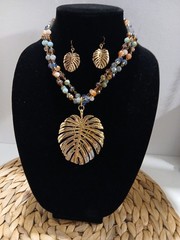 Ladies Multicolored Beaded With Matching Earrings