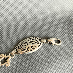 Retired Brighton Song Bird Filigree Bracelet Silver Oval Links Vintage Rare