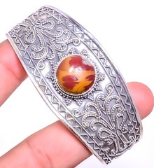Noreena Jasper – Australia 925 Sterling Silver Handmade Cuff Adst. C789-6