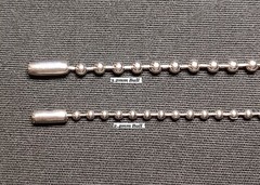 30″ Stainless Steel 3.2mm Large Ball Bead Stylish DogTag Chain Free Shipping